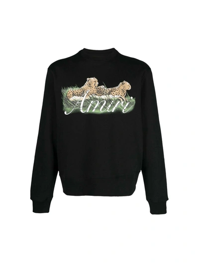 Shop Amiri Cheetah Logo-print Sweatshirt In Black