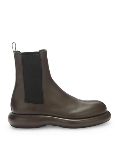 Shop Jil Sander Chelsea Boots In Brown
