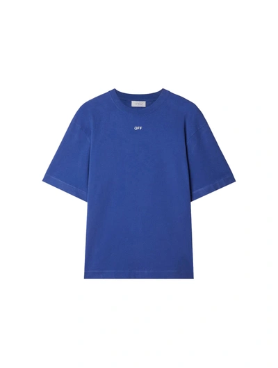 Shop Off-white Off-stamp Short-sleeve T-shirt In Blue