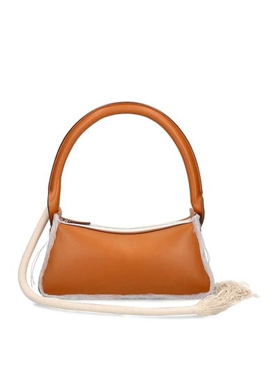 Shop Dentro Savvas Leather Shoulder Bag In Brown