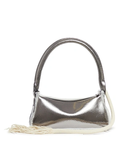 Shop Dentro Savvas Leather Shoulder Bag In Metallic