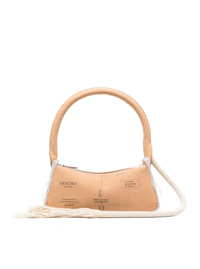 Shop Dentro Savvas Technical-print Shoulder Bag In Camel