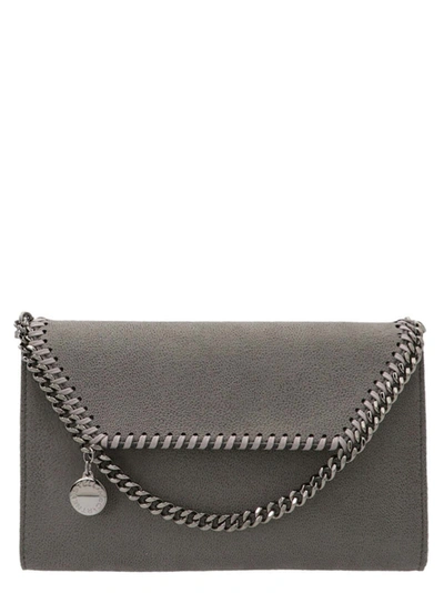 Shop Stella Mccartney Falabella Mini Shoulder Bag In Gray