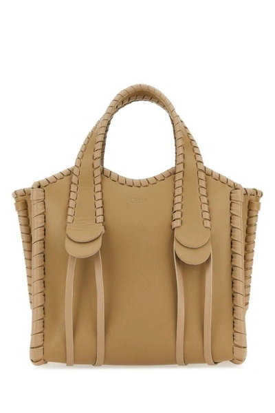 Shop Chloé Chloe Woman Cappuccino Leather Small Mony Handbag In Brown