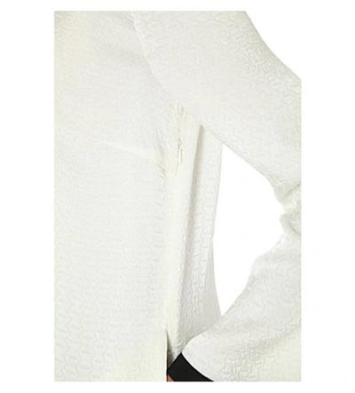Shop Etro Embroidered Satin Tunic In White