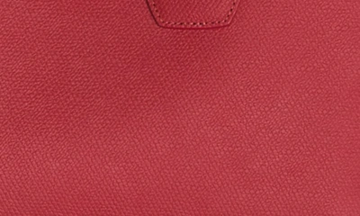 Longchamp Roseau Leather Shield Tote In Red