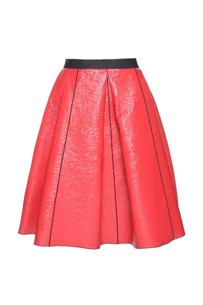 Marc Jacobs Pleather Skirt In Red