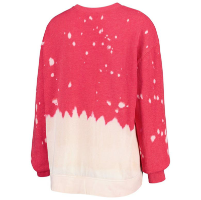Gameday Couture Cardinal Usc Trojans Twice As Nice Faded Dip-dye Pullover Sweatshirt In Crimson