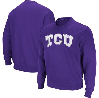 Shop Colosseum Purple Tcu Horned Frogs Arch & Logo Crew Neck Sweatshirt