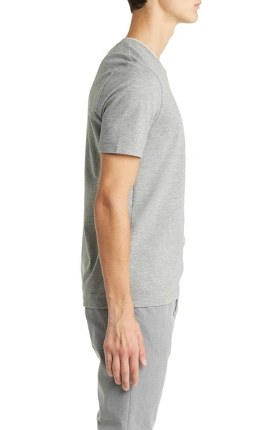 Shop Hugo Boss Tessler Pinstripe T-shirt In Silver