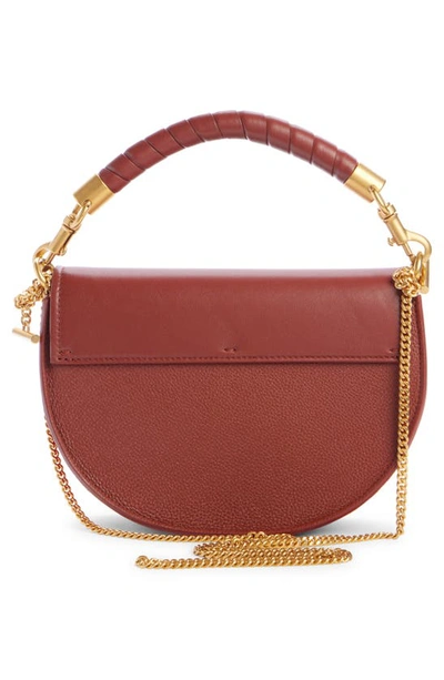 Shop Chloé Marcie Leather Shoulder Bag In Sepia Brown 27s