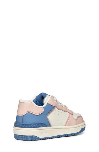 Shop Geox Kids' Washiba Colorblock Sneaker In Rose/ Avio