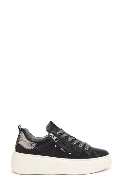 Shop Nerogiardini Platform Wedge Sneaker In Black