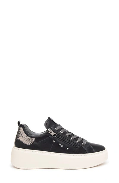 Nerogiardini Platform Wedge Sneaker In Black