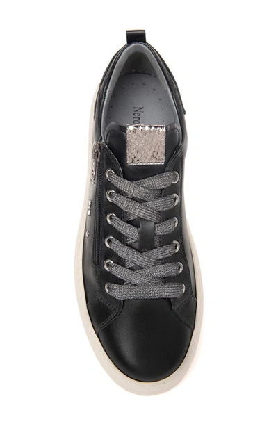 Shop Nerogiardini Platform Wedge Sneaker In Black