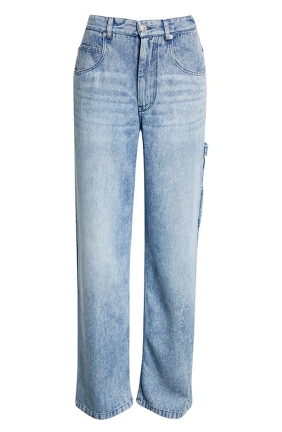 Shop Isabel Marant Étoile Bymara High Waist Straight Leg Jeans In Light Blue