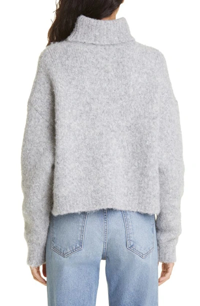 Shop Nili Lotan Sierra Turtleneck Sweater In Light Grey Melange