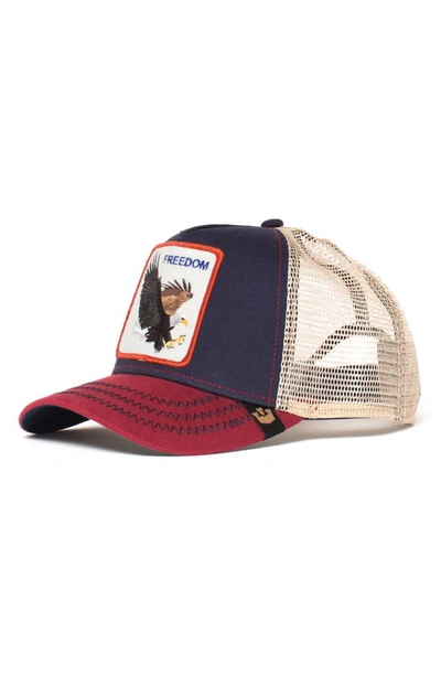 Shop Goorin Bros The Freedom Eagle Trucker Hat In Indigo