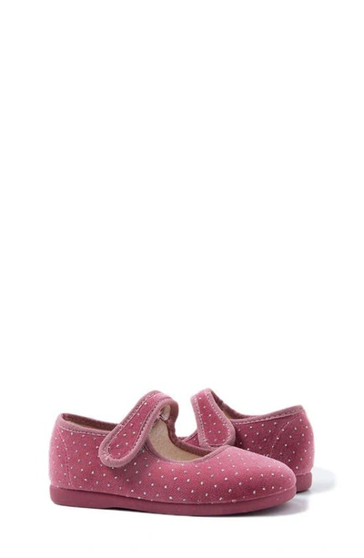Shop Childrenchic Velvet Mary Jane Shoe In Pink