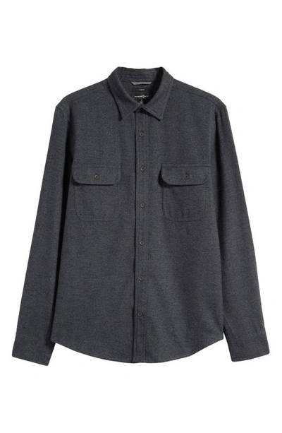 Shop Treasure & Bond Grindle Trim Fit Flannel Button-down Shirt In Navy India Ink Grindle
