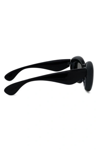 Loewe Inflated 47mm Butterfly Sunglasses In Shiny Black / Smoke
