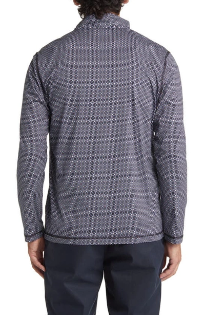 Bugatchi Ooohcotton® Print Quarter Zip Pullover In Turquoise