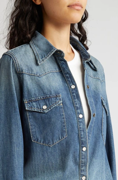 Nili Lotan Travis Denim Shirt In Classic Wash