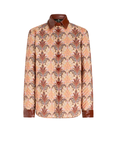 Shop Etro Quilted Shirt With Paisley Design In Brown