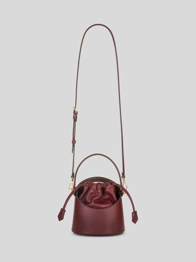 Etro Small Saturno Bag In Burgundy