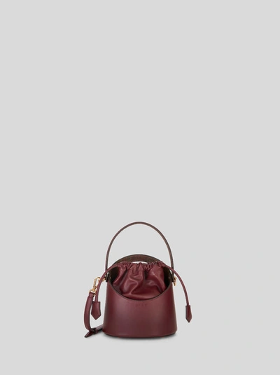 Etro Small Saturno Bag In Burgundy