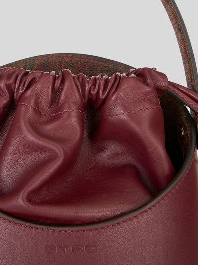 Etro Small Saturno Bag In Burgundy