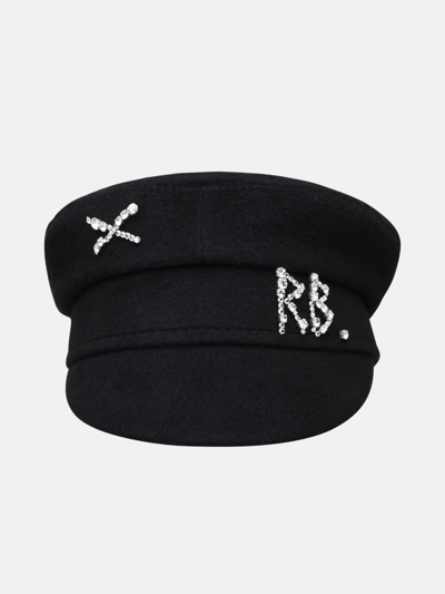 Shop Ruslan Baginskiy Baker Boy Black Wool Hat