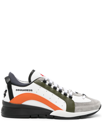 Shop Dsquared2 Spiker Panelled Sneakers In White