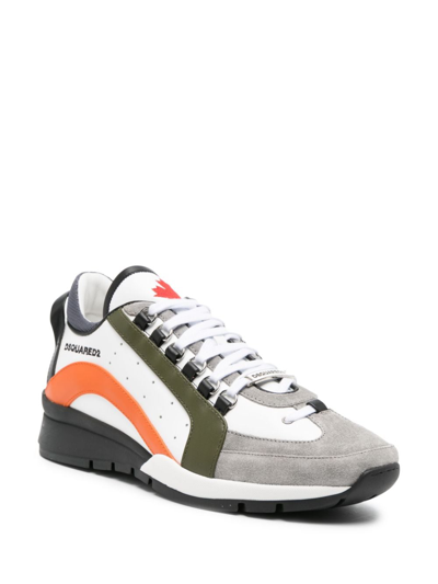 Shop Dsquared2 Spiker Panelled Sneakers In White