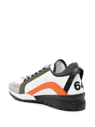 Shop Dsquared2 Spiker Panelled Sneakers In White