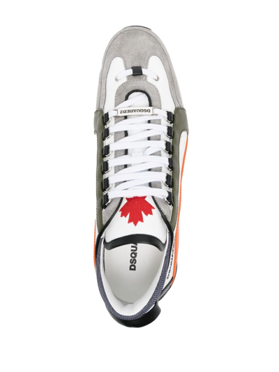 Shop Dsquared2 Spiker Panelled Sneakers In White