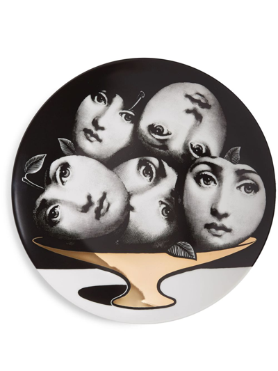 Shop Fornasetti Variazioni N.104 Wall Plate In Black