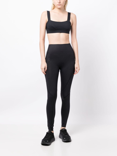 Shop On Running Side-pocket Long-length Leggings In Black