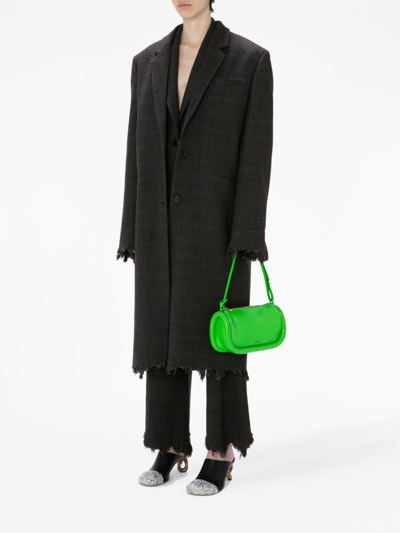 Jw Anderson Check-print Distressed-effect Coat In Black
