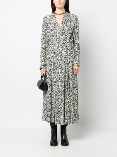 Zadig & Voltaire Tink Floral-print Blouse In Blue