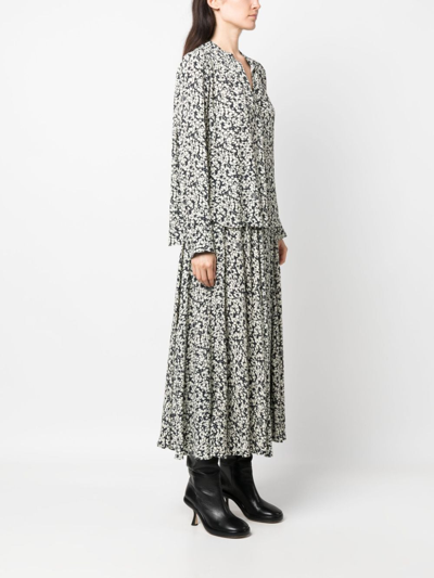 Zadig & Voltaire Tink Floral-print Blouse In Blue