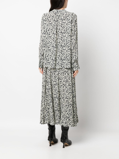 Zadig & Voltaire Tink Floral-print Blouse In Blue