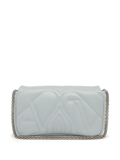 Shop Alexander Mcqueen Small The Seal Shoulder Bag In Grey