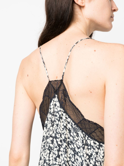 Zadig & Voltaire Risty Floral-print Midi Dress In Neutrals