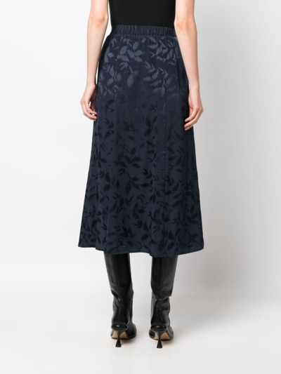Shop Zadig & Voltaire June Jac Ikat Silk Skirt In Blue