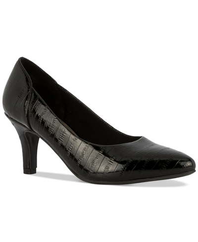 Shop Karen Scott Gillian Dress Pumps, Created For Macy's In Black Eel