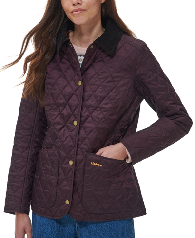 Shop Barbour Women's Annandale Quilted Jacket In Black Cherry