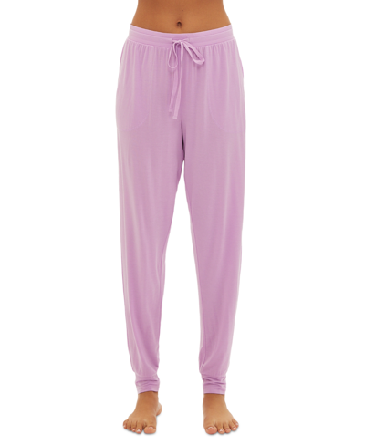 Shop Gap Body Women's Drawstring-waist Jogger Pajama Pants In Purple Orchid