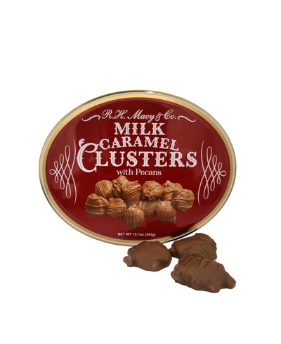 R.h. Macy & Co. Holiday Milk Chocolate Caramel Clusters With Pecans Oval Tin, 12.1oz