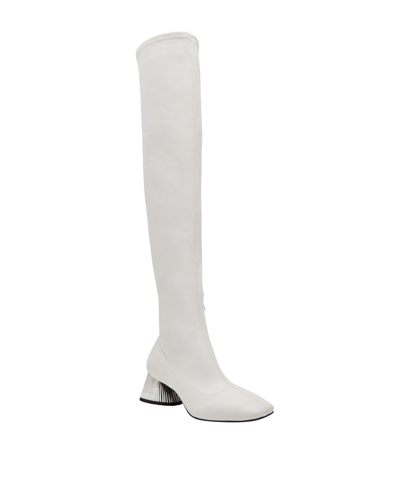 Shop Katy Perry Women's The Clarra Over-the-knee Boots In Optic White